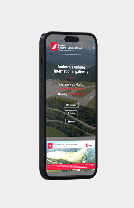 Diseño web del Aeroport Andorra la Seu